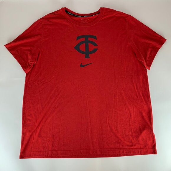 Minnesota Twins MLB Red Nike Baseball Short Sleeve Athletic Crewneck Shirt 2XL - Picture 1 of 5